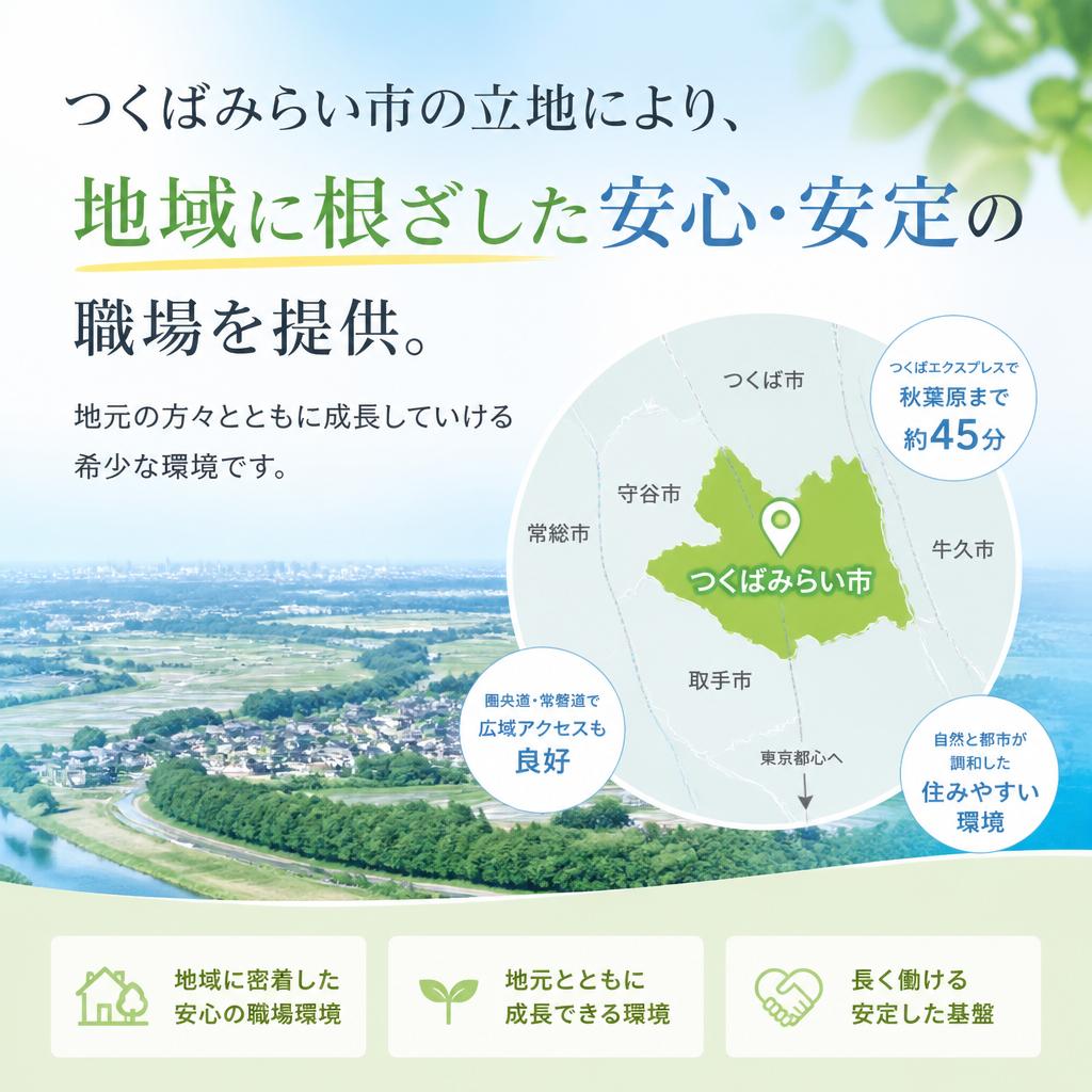 地元に密着した職場環境