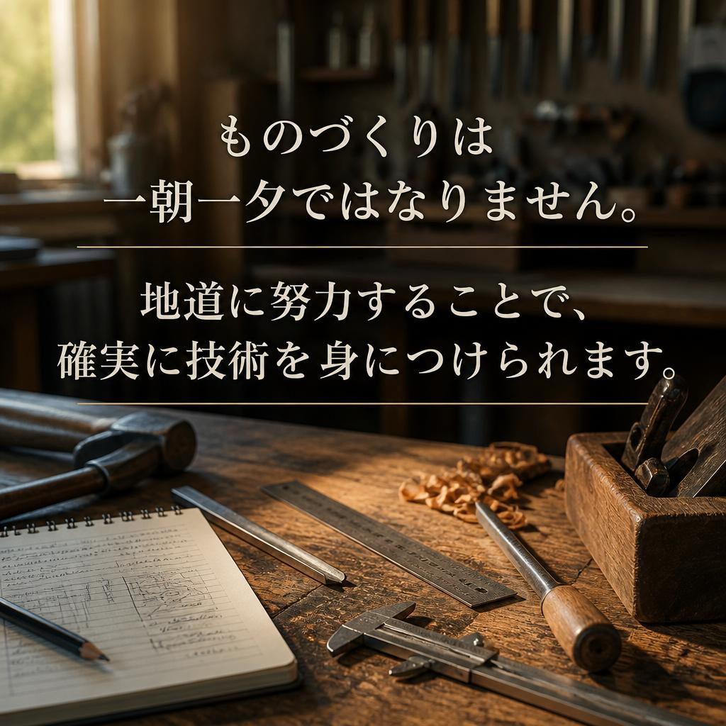 地道にコツコツと、職人の道へ