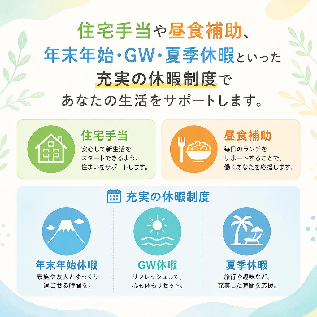福利厚生が充実!
