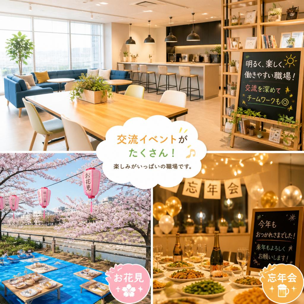 明るく和やかな職場環境