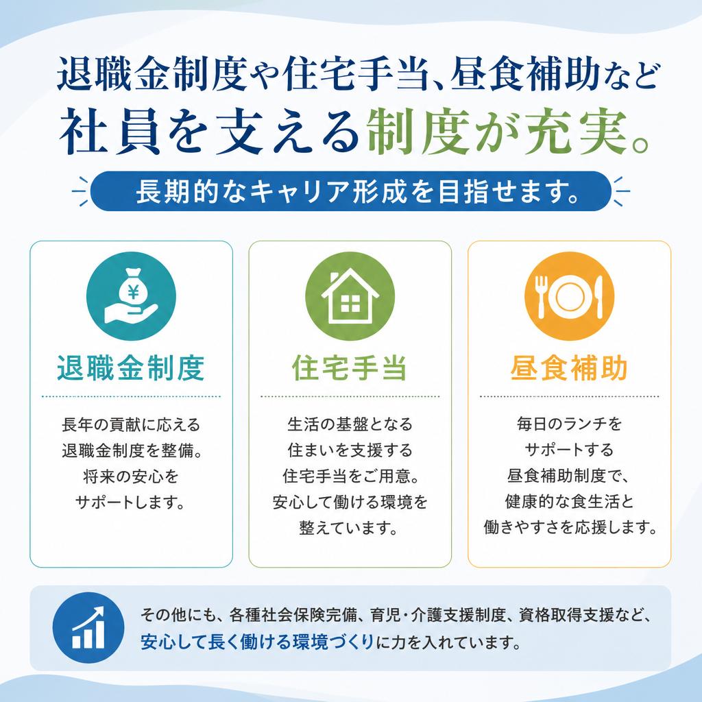 充実した福利厚生でサポート