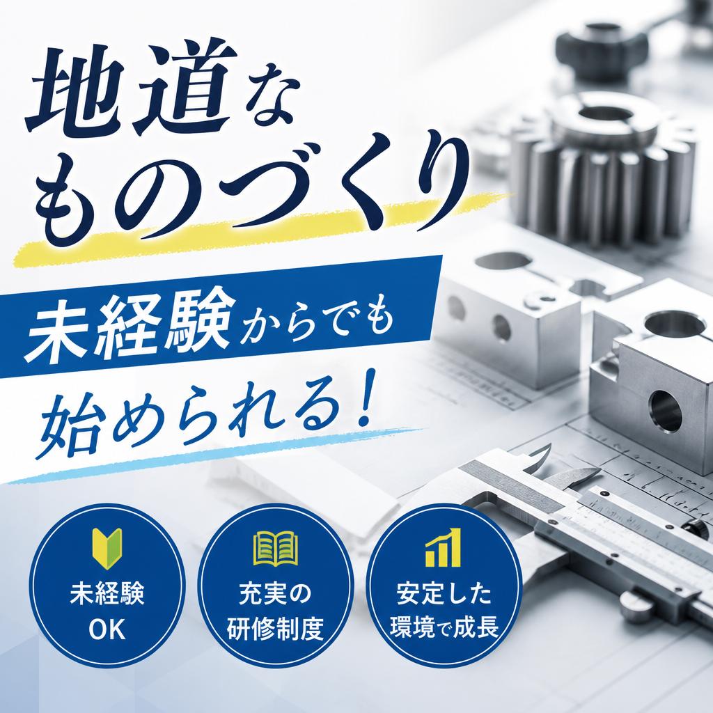 地道なものづくり、未経験からでも始められる！