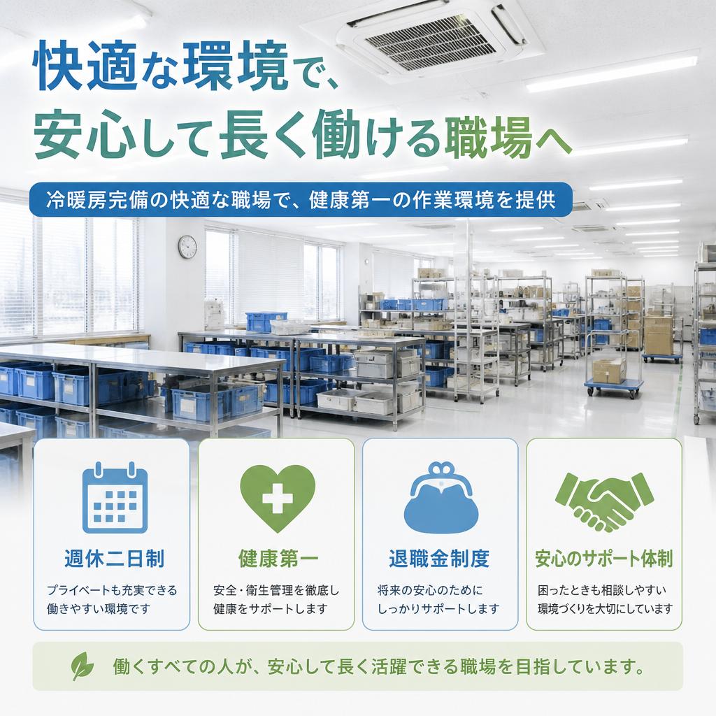 充実した福利厚生と職場環境