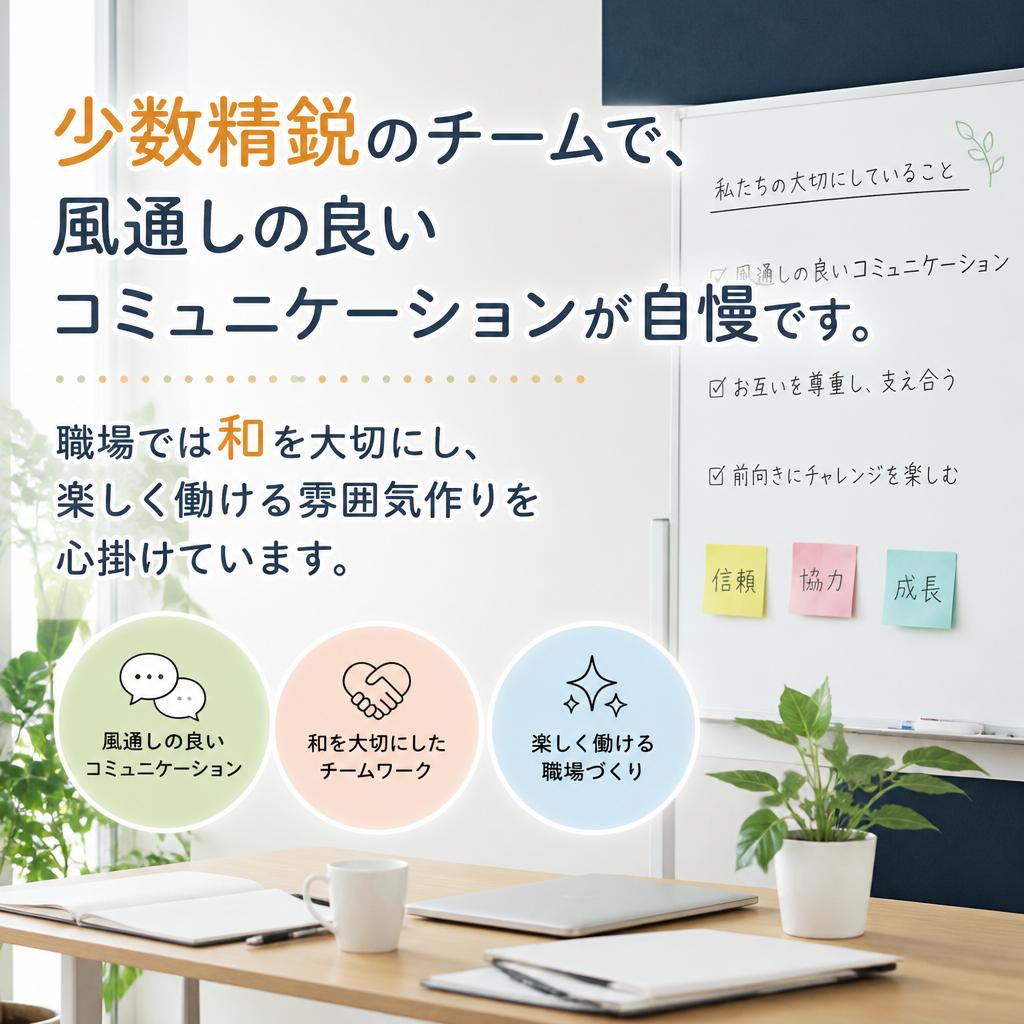和を重んじた明るい職場