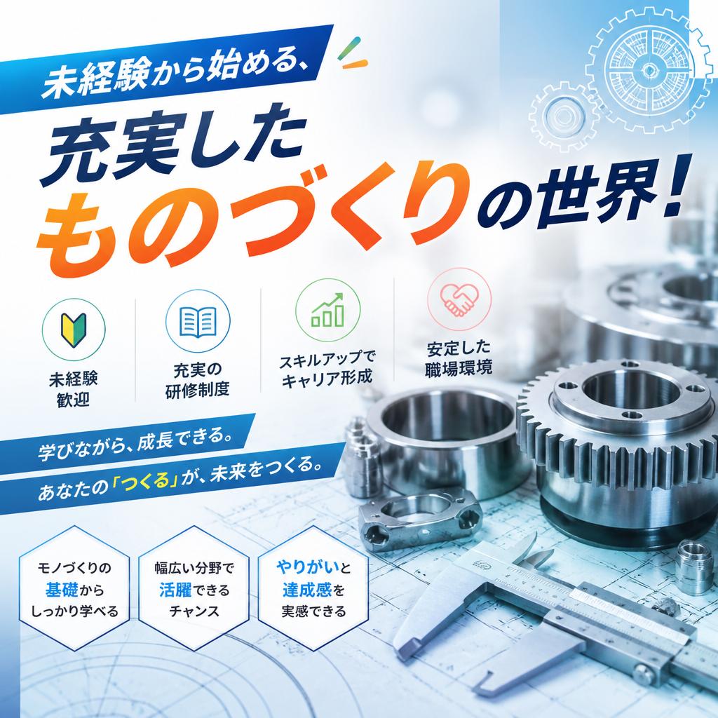 未経験から始める、充実したものづくりの世界！