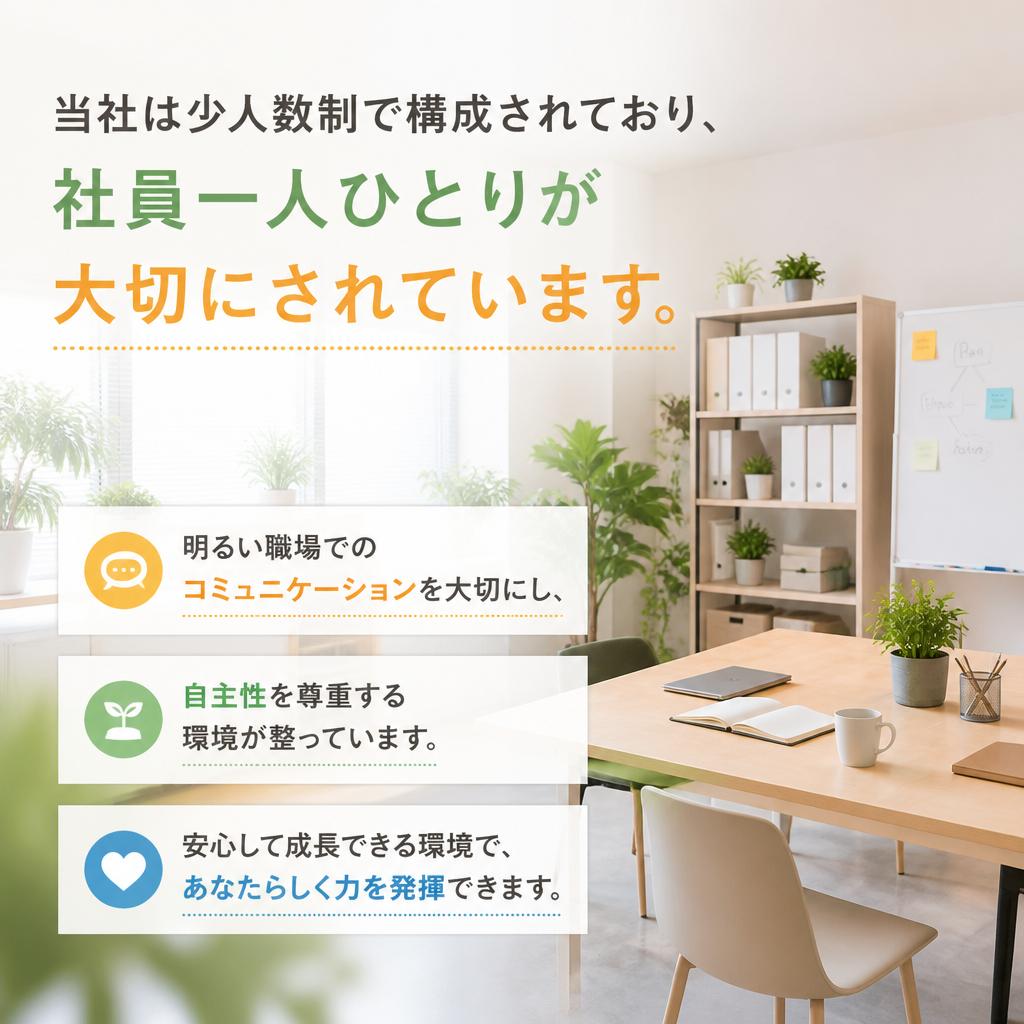 少数精鋭のチームで成長できる