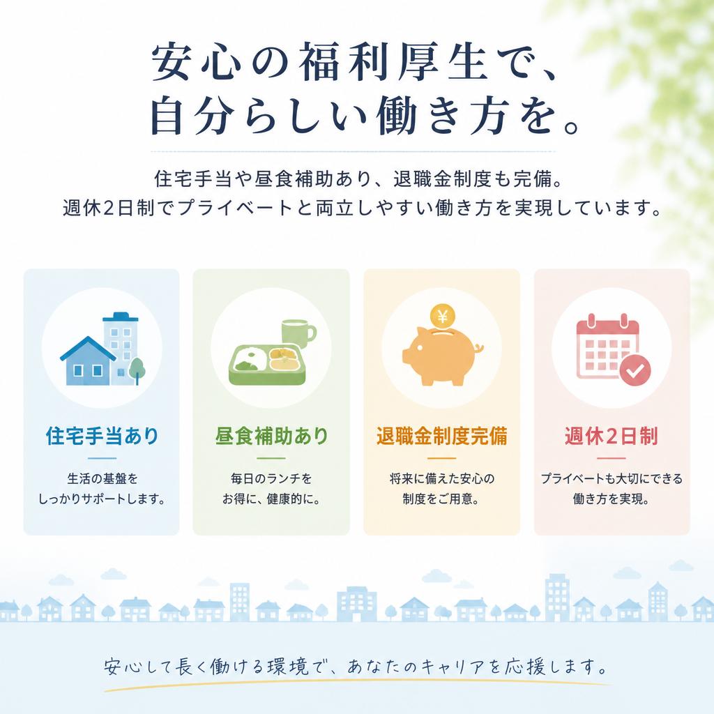 充実した福利厚生で安心