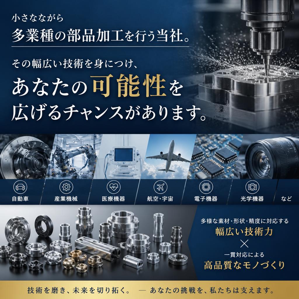 多様な部品加工