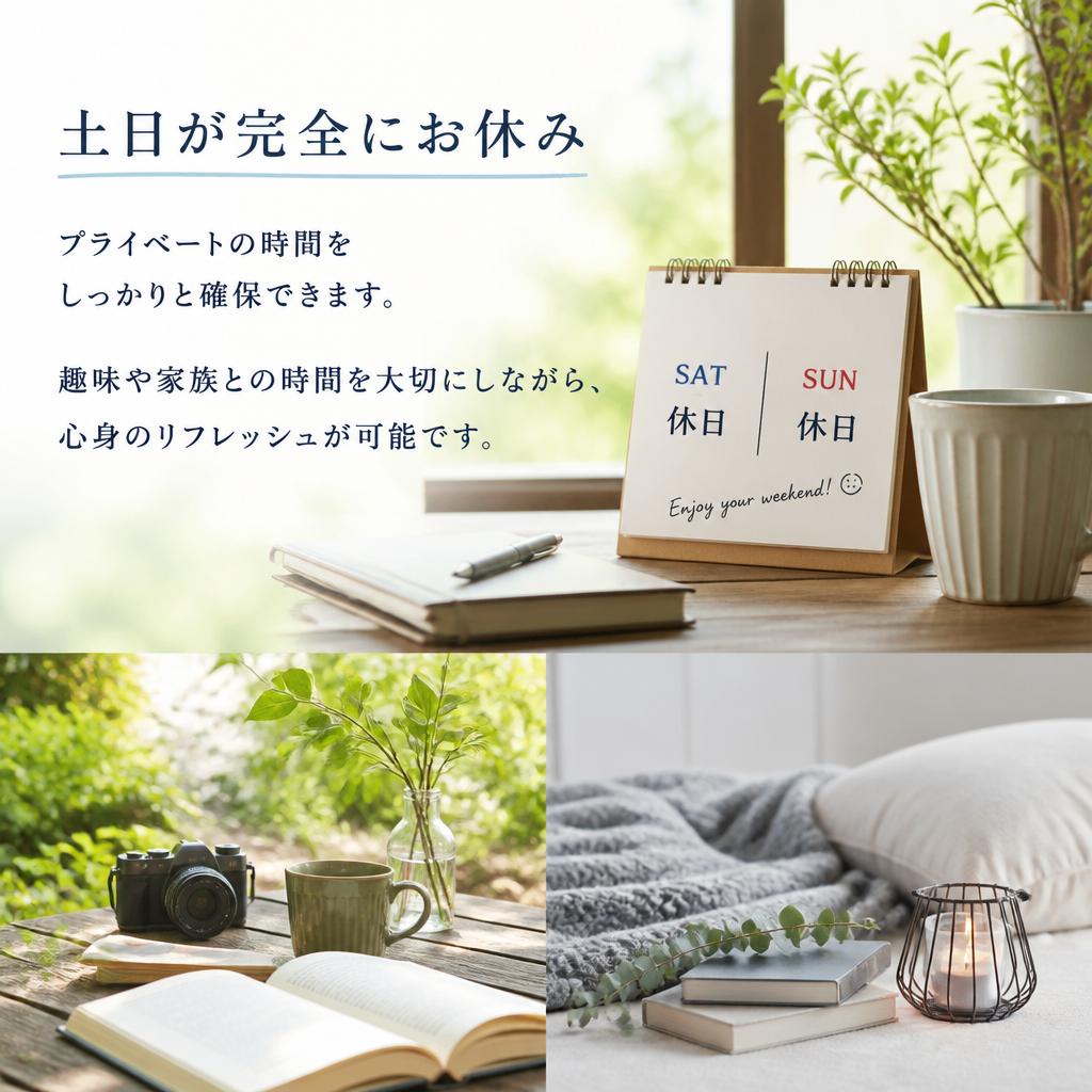 週休二日でリフレッシュ