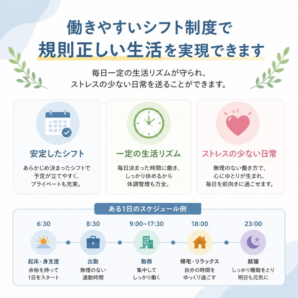 規則正しい生活が可能