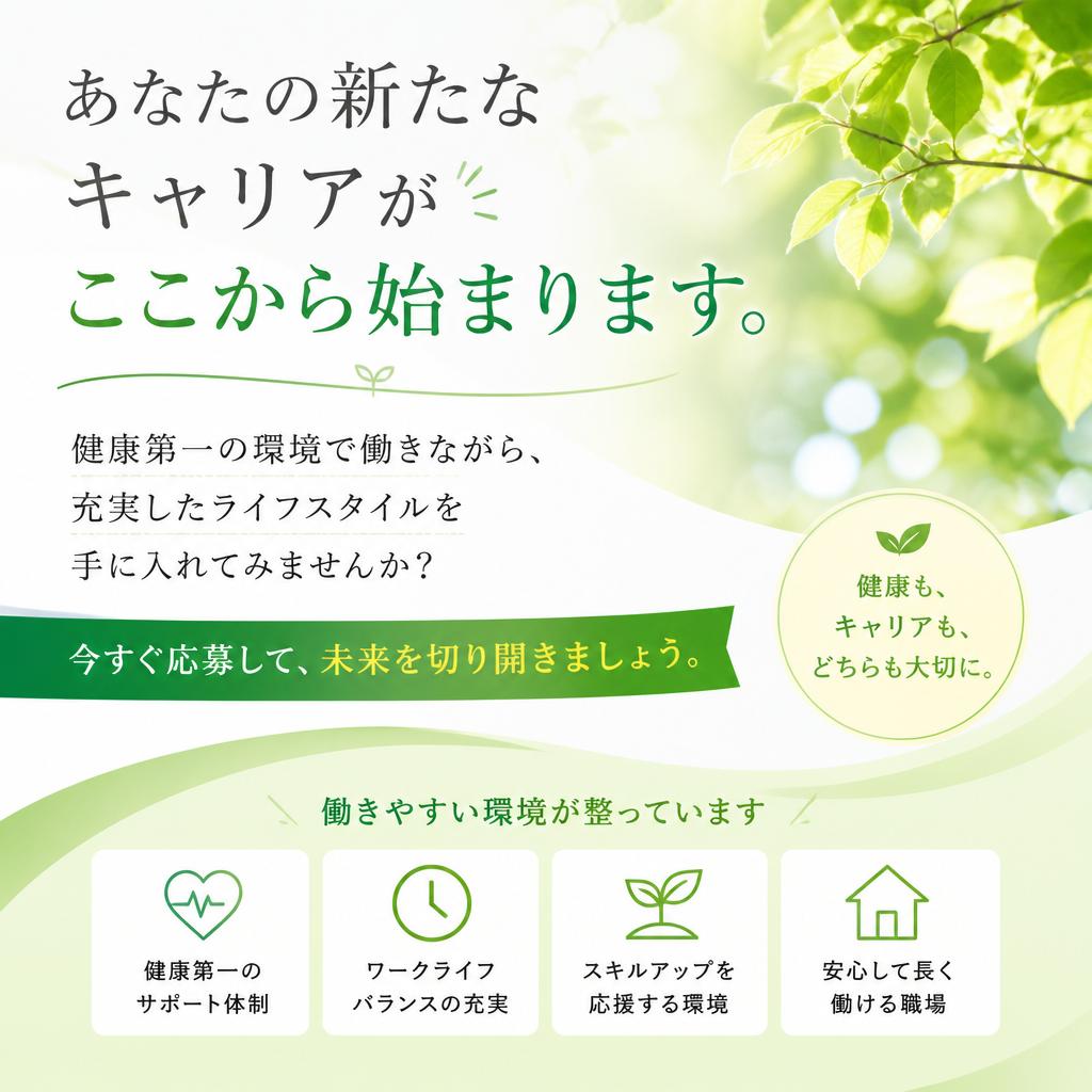 今すぐ応募して健康的な未来を手に入れよう！