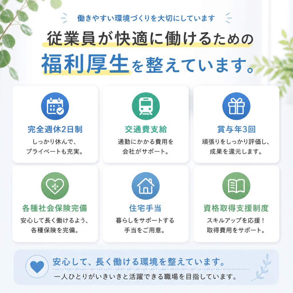 安心の福利厚生