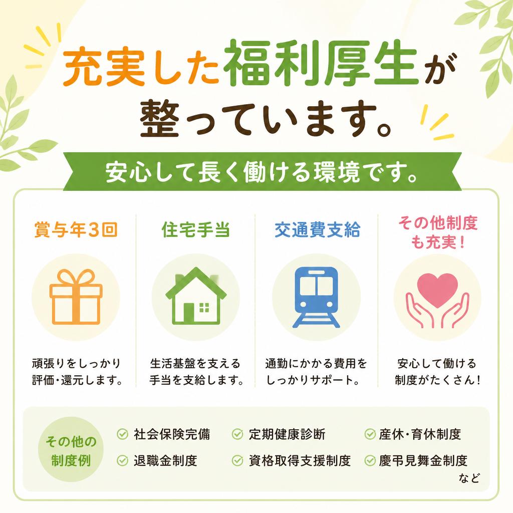 働きやすさ抜群の福利厚生