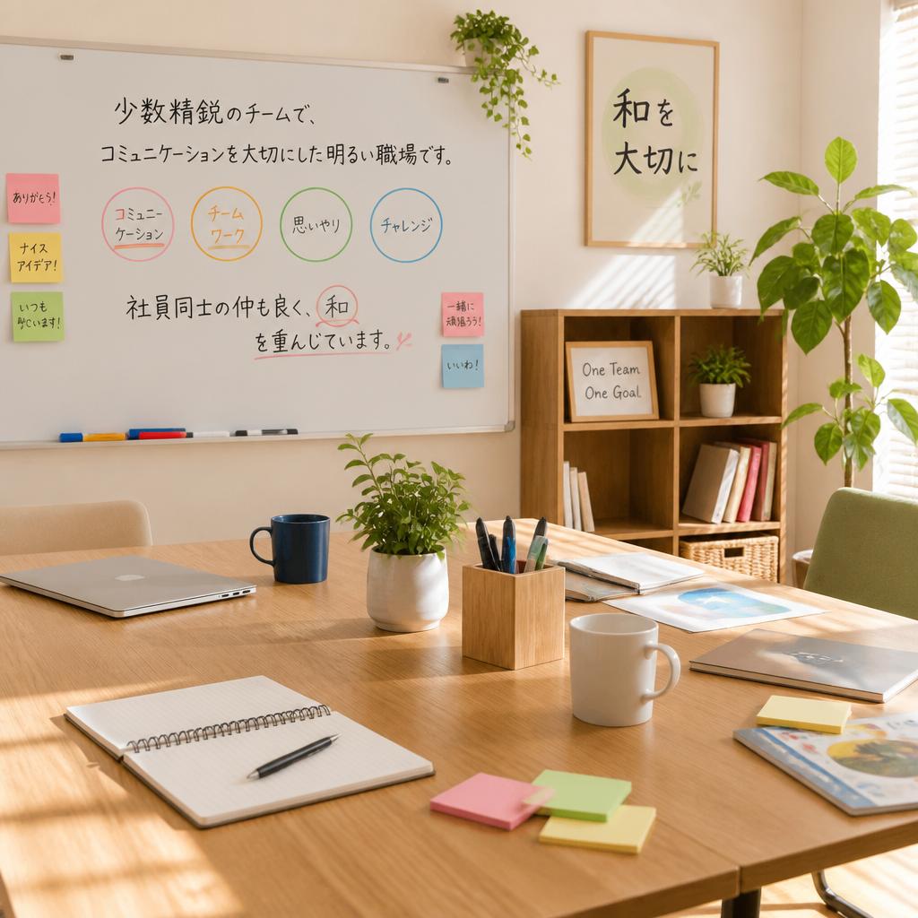 明るく和やかな職場環境